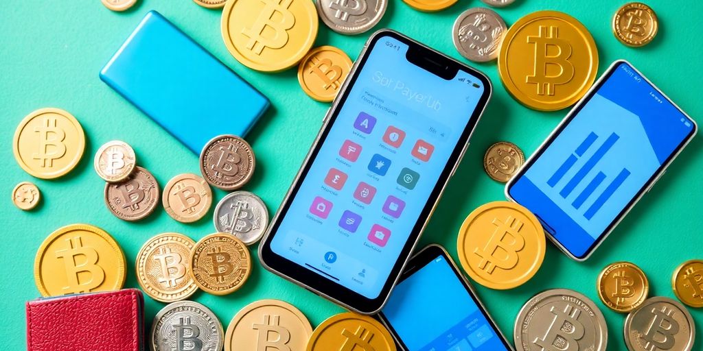 Various alternative payment methods in a vibrant composition.