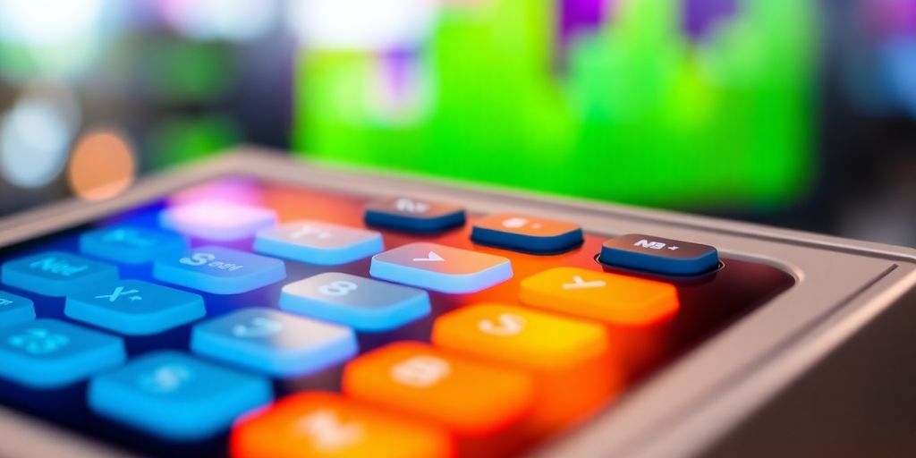 Close-up of a modern digital payment terminal.