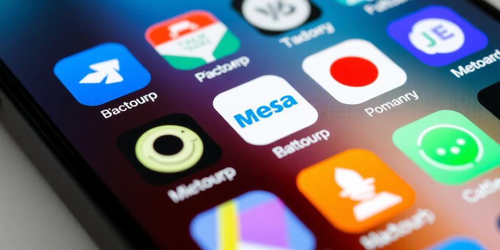 Smartphone displaying digital wallet icons for payments.