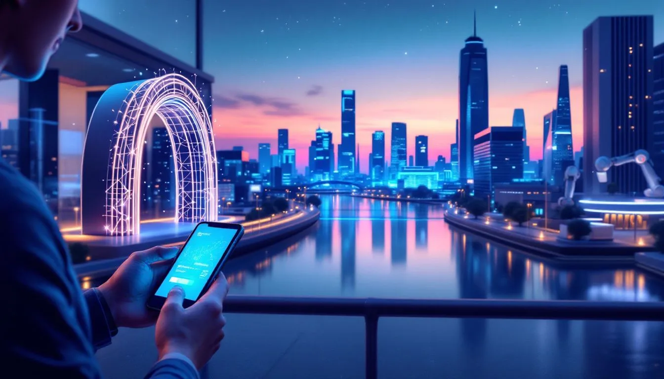 An illustration showcasing innovations in payment technology, including contactless payments.