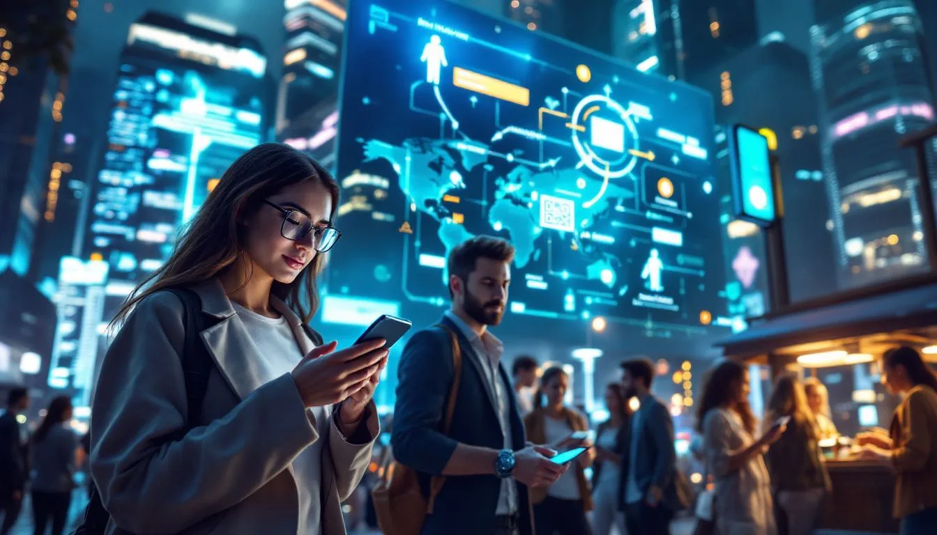 An image representing future trends in payment processing, including digital wallets and contactless payments.