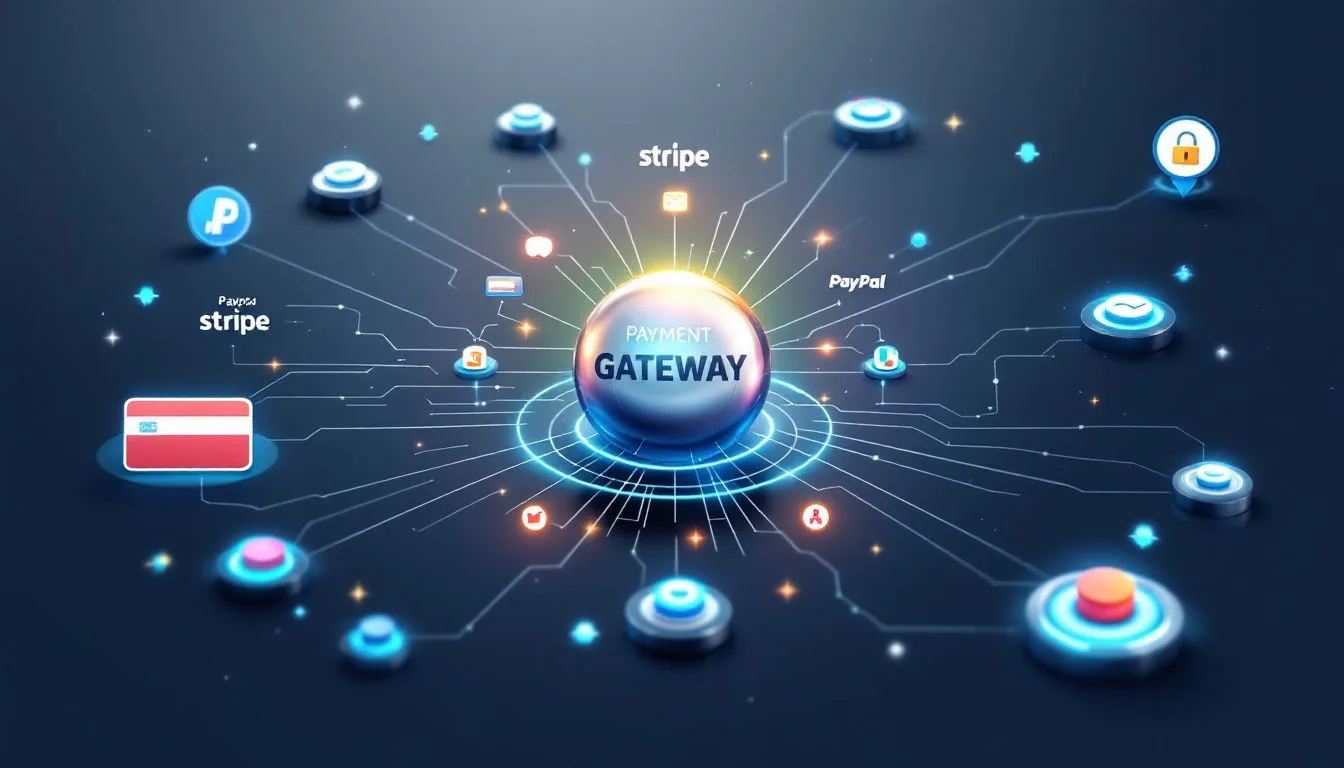 A diagram showing how payment gateways and payment processors work together in online transactions.