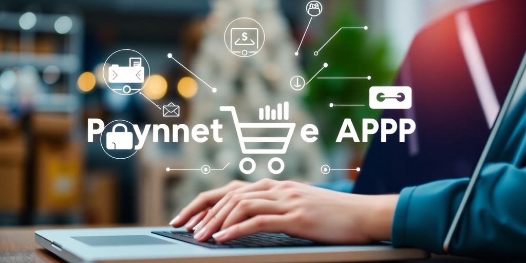 Person using laptop for online shopping and payments.