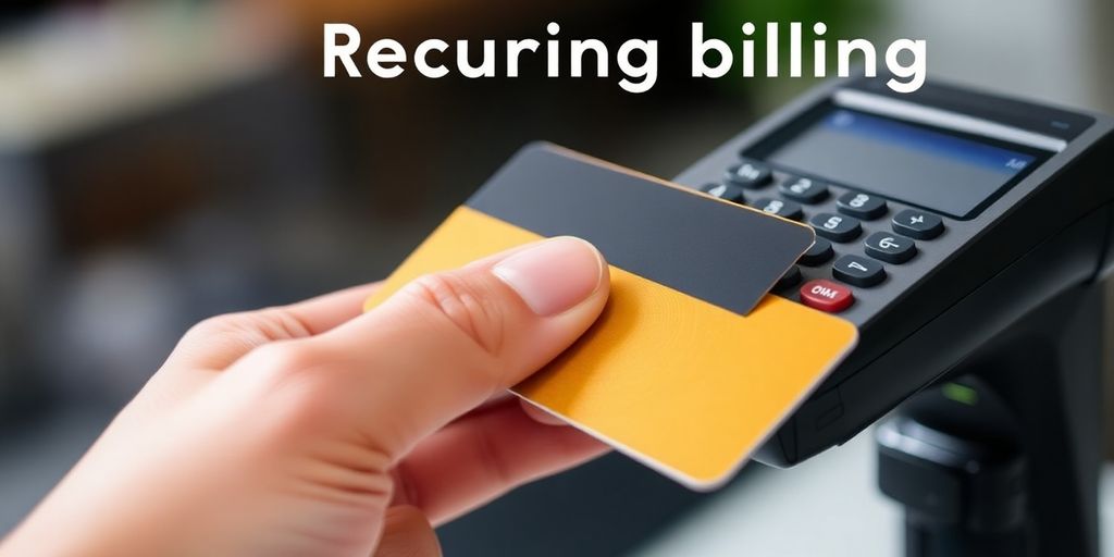 Credit card reader with a card in hand.