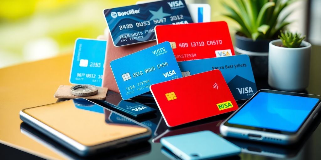 Payment methods for digital agencies on a modern desk.