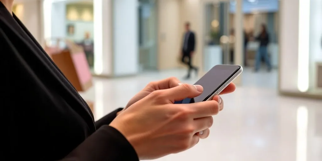 Person using smartphone for online shopping checkout.