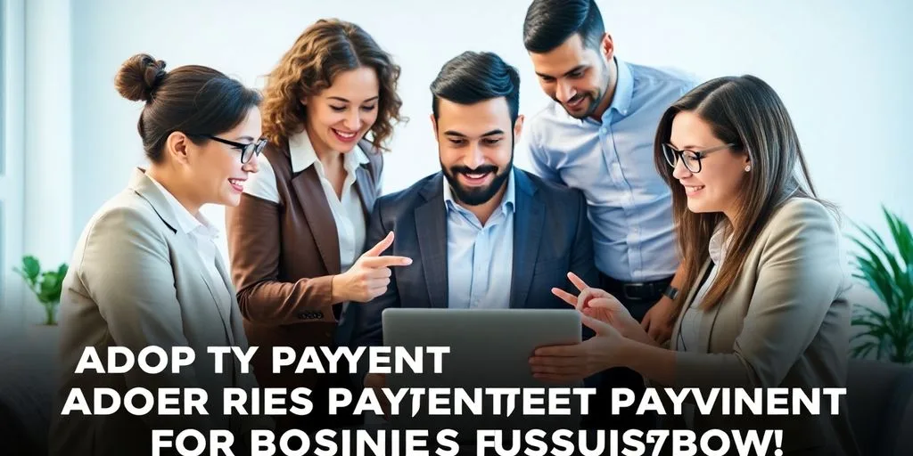 Business team discussing a payment solution in an office.