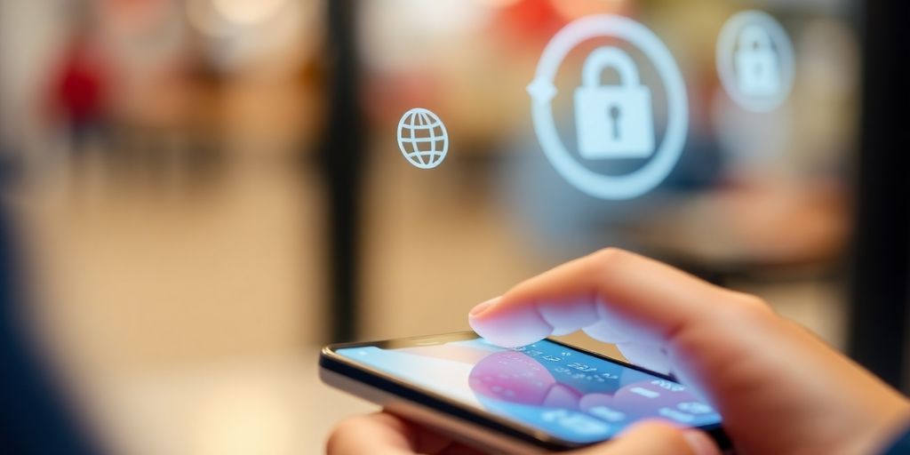 User interacting with a secure digital payment interface.