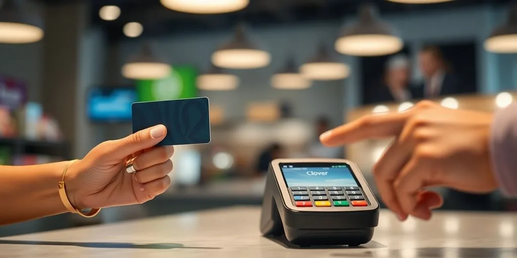 Friendly customer service agent helping a client.