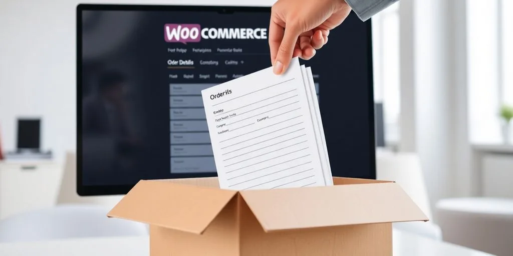 Orders moving between computer and box.