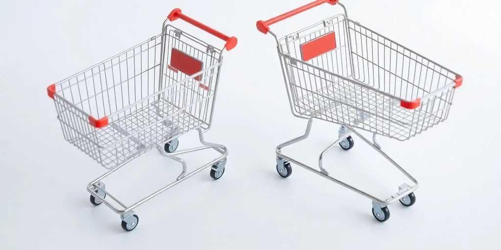 Two shopping carts side-by-side.