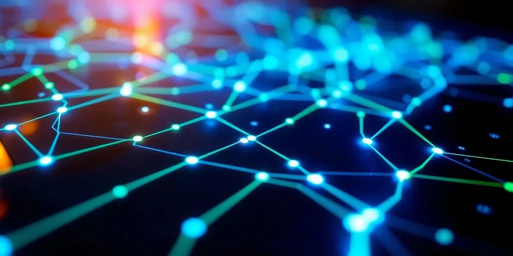 Digital payments flowing through a network.