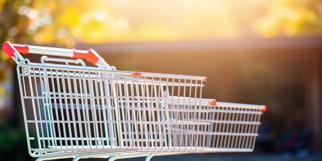 Two shopping carts, one larger than the other.