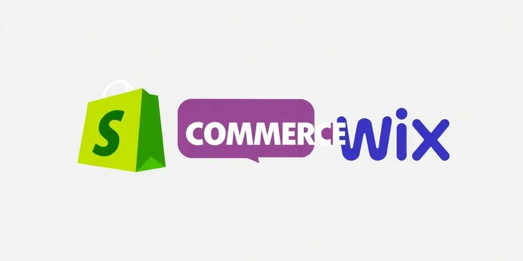 Shopify, WooCommerce, and Wix logos side-by-side.
