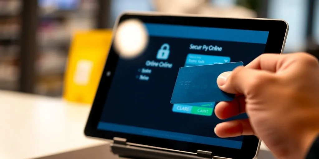 Secure online payment on tablet