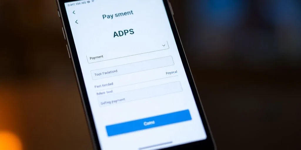 Payment modal design in a mobile interface.