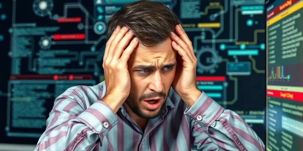 Confused person looking at Shopify interface.