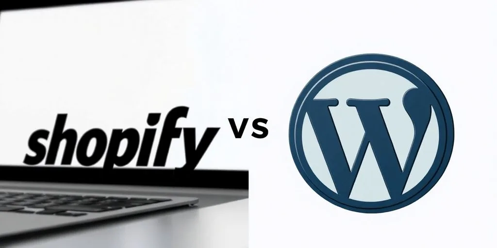 Shopify and WordPress logos side-by-side.