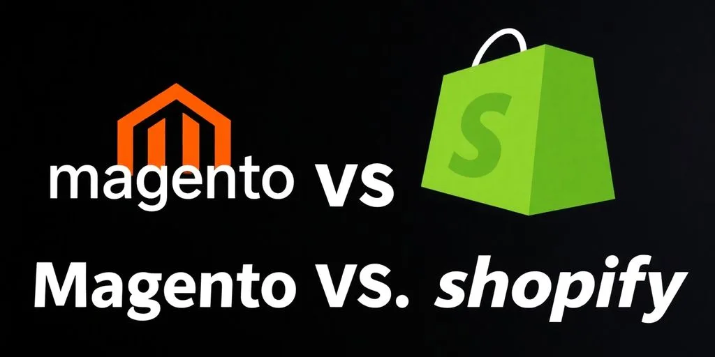 Magento and Shopify logos side-by-side.