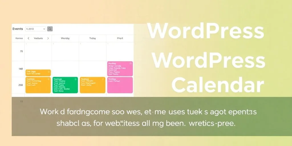 WordPress event calendar plugin interface