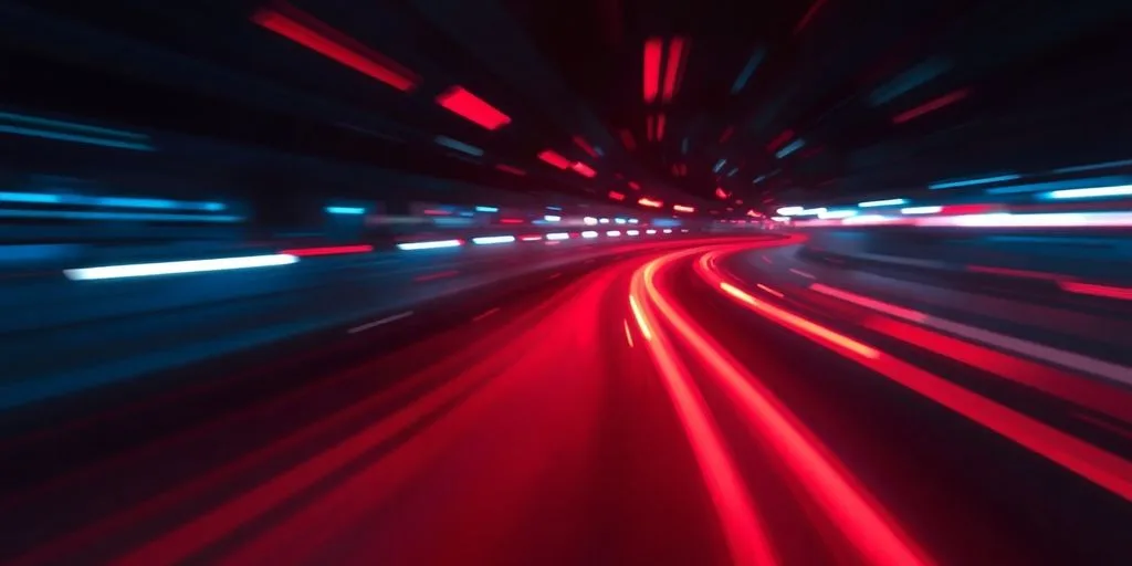 Speedy checkout icons on a vibrant, abstract background.