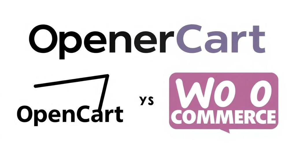 OpenCart and WooCommerce logos facing each other.