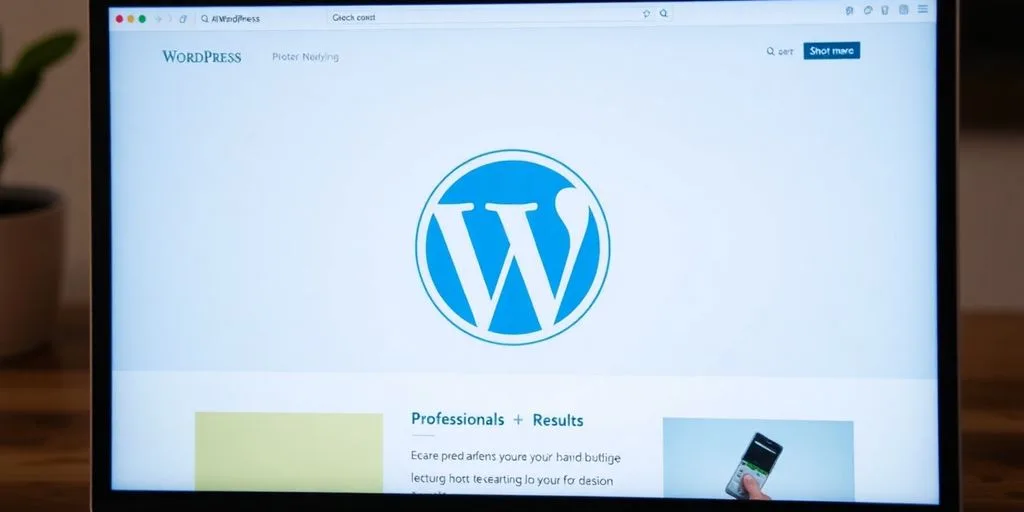 WordPress logo on GoDaddy website dashboard.