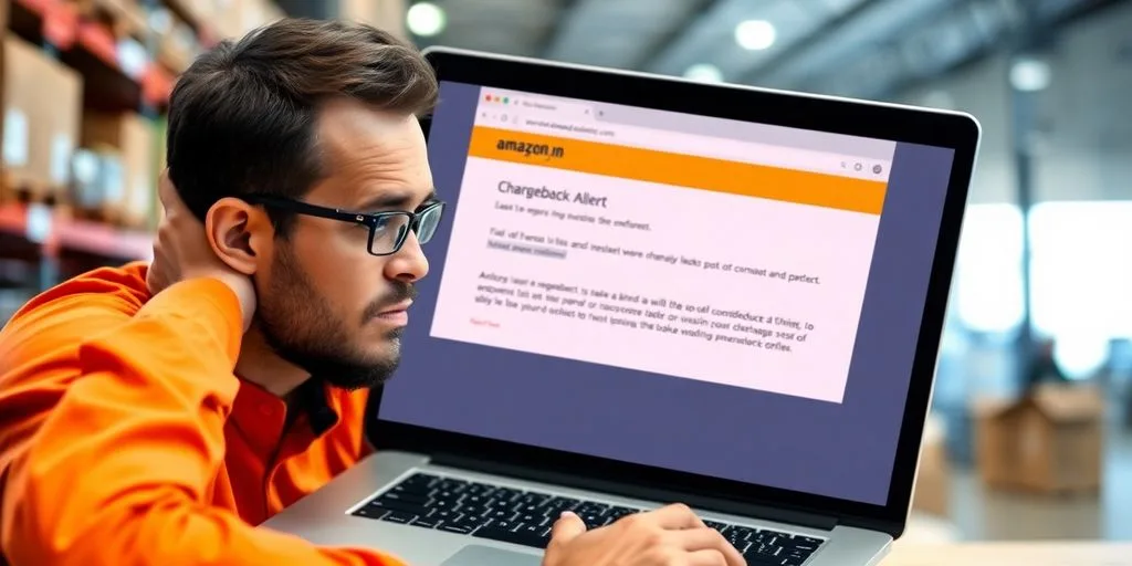 Amazon seller receiving a chargeback notification.