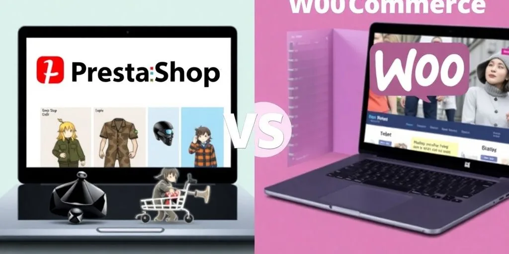 PrestaShop and WooCommerce logos side-by-side.